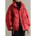 Women Red thick Duck Down Puffer Jacket Winter