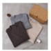 Fashion beige o neck knitted clothes oversize Batwing Sleeve knit sweat tops asymmetric hem