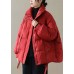 Women Red thick Duck Down Puffer Jacket Winter