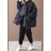 women oversized winter jacket winter coats black Button Down down coat