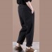 Vivid black pants  spring elastic waist pockets Photography trousers