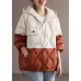 Grey zippered Pockets Duck Down Coat Winter Down Jacket